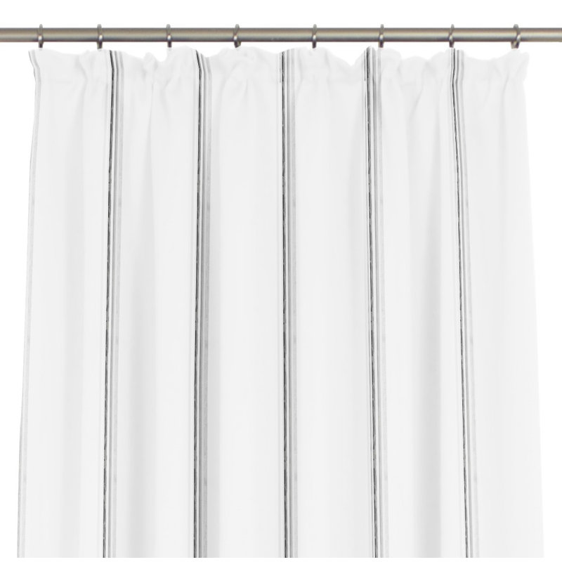 Chloe Sheer Single Curtain Panel, 250cm Width x 125cm Drop, Grey/Brown/Blue