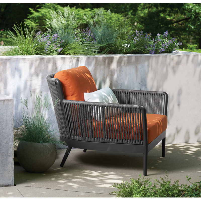 Nette Outdoor Lounge Chair, Yes, Tangerine