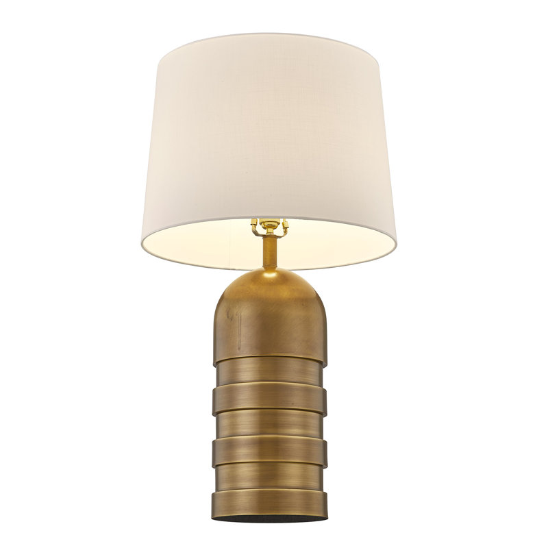 Lampe de table 1 lumière Wehunt, Brun / or