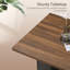Table basse 47,2 po, table basse rectangulaire en bois, table basse simple