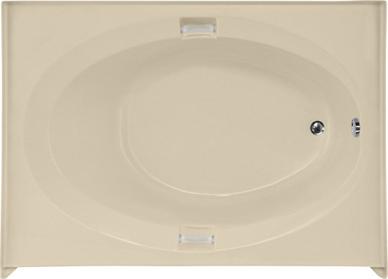 Marie 60 in. L Alcove Soaking Tub, Bone, Right