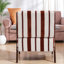 Chaises d'appoint confortables, chaise rayée moderne à structure en bois pour la maison