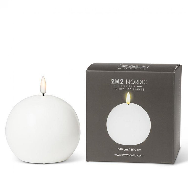 Bougie à DEL, Blanc / Blanc