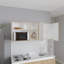 Armoire murale, 2 portes, 4 tablettes