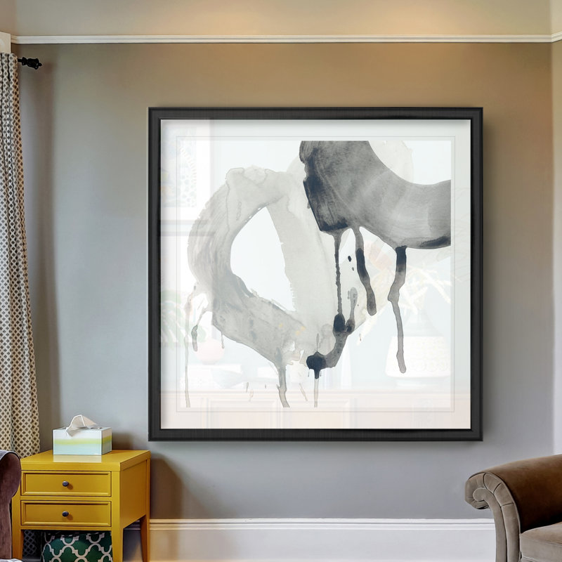 « draps iv », reproduction d’art sur toile, Cadre noir, H 30,5 po x l 30,5 po x P 1,5 po