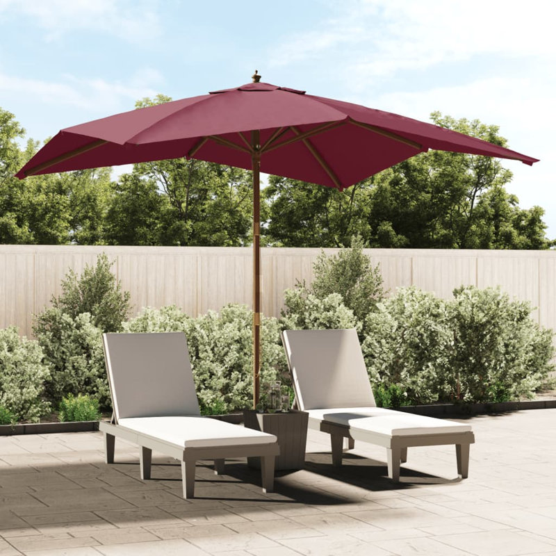 Baheerathan 300cm Market Parasol, Bordeaux Red