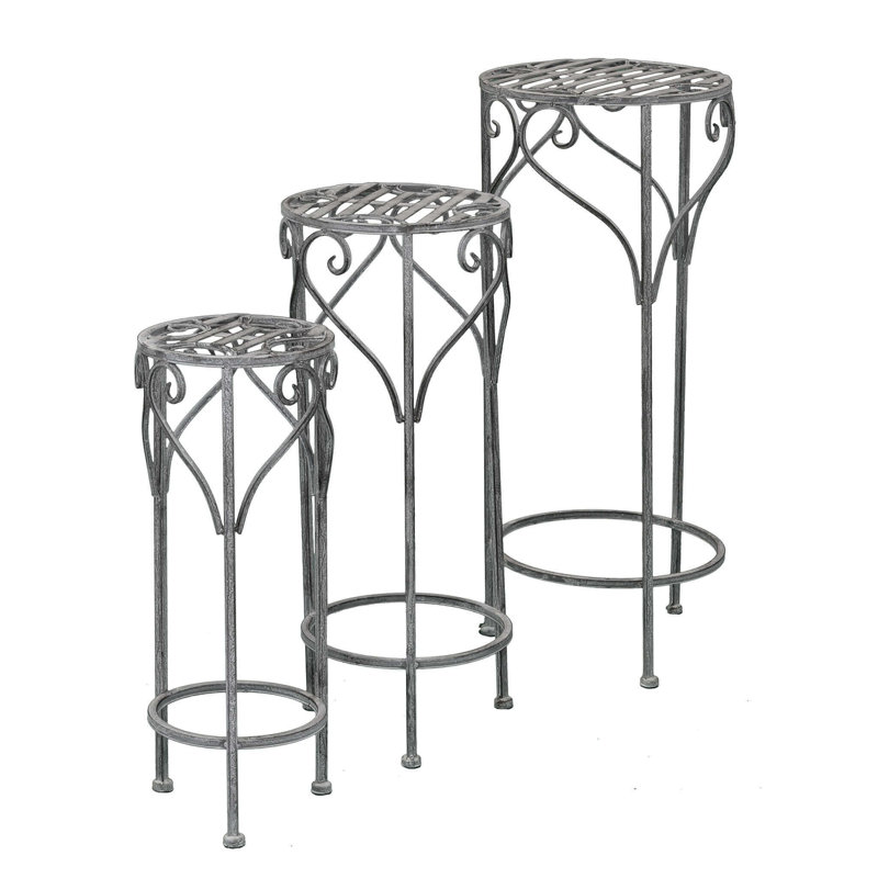 Parise Metal Plant Stand, White