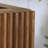 Wave design two-door locker sideboard
