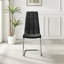 Ensemble de salle à manger extensible haute brillance Everson avec 6 chaises de salle à manger rembourrées en similicuir de luxe-1305599892