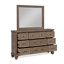 Ensemble de chambre à coucher en bois avec commode 4 pièces Gurkamal, brun moka-577431469