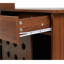 55.1''L, Home Office L-Shaped Versatile Desk Height Adjustable Extendable Desk with Storage Drawers and Cabinet, Walnut