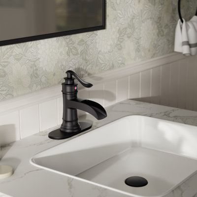 Single-handle Bathroom Faucet with Drain Assembly
