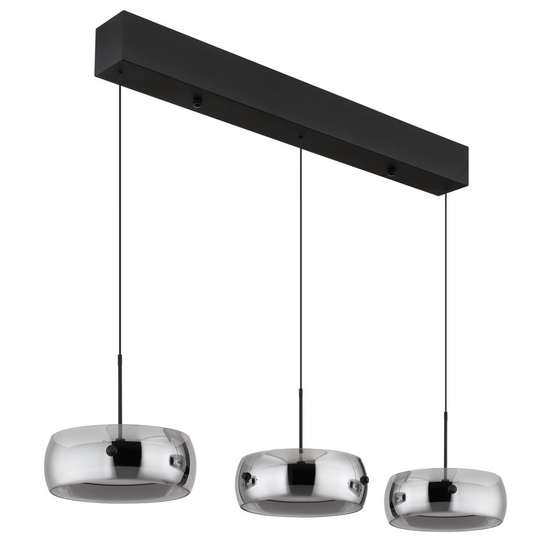 1 - Light Matte Black LED Geometric Pendant