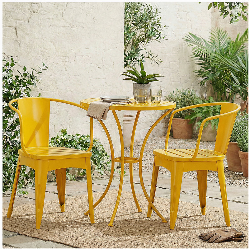 COLMAR 3 PC KD METAL SET, Yellow