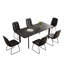 Ensemble de table à manger 7 pièces, 6 à 8 personnes avec 6 chaises modernes pour la cuisine et la salle à manger-930449902