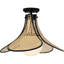 Mercille 1-Light Matte Black Semi-Flush Mount Light