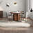 Round Solid Wood Dining Tables with Turntable-1600721109