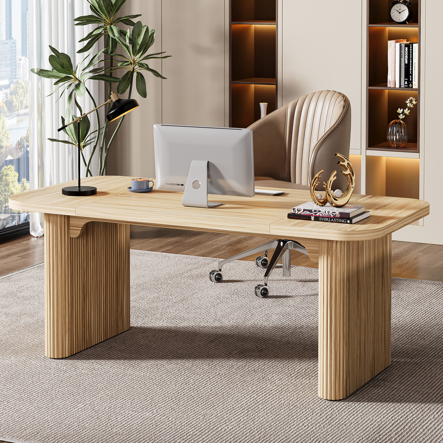 Ebern Designs 63-Inch Modern Executiv...