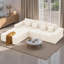 Canapé modulaire modulaire avec méridienne en L pour salon, chambre à coucher, aucun assemblage requis - beige