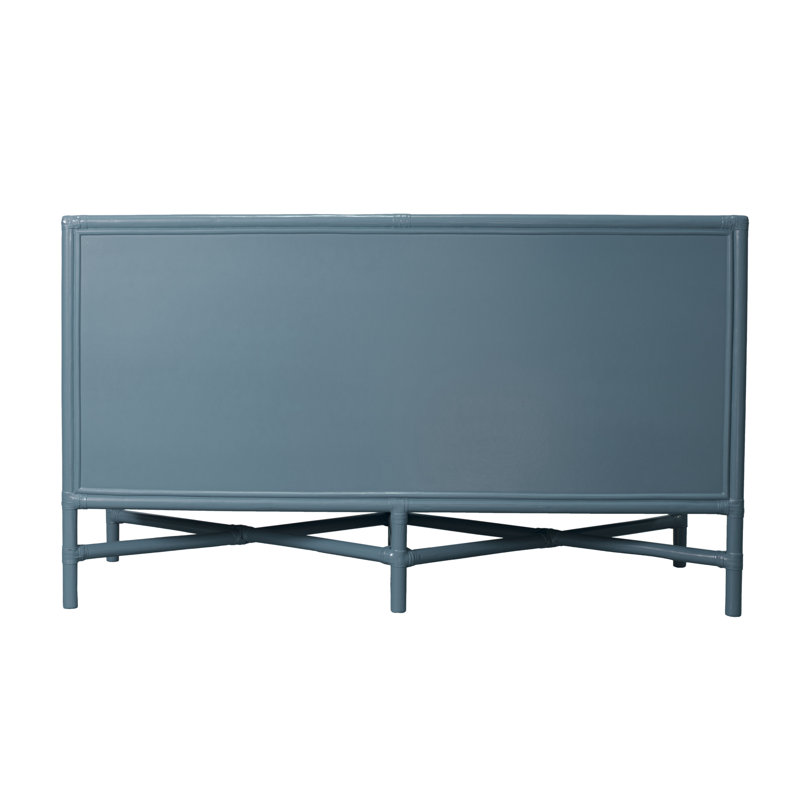 Venice 4 Drawers 54" W Double Dresser, Regatta Blue