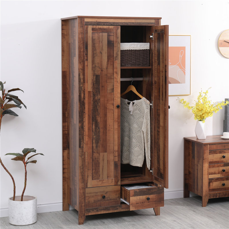 2 Door Manufactured Wood Wardrobe
