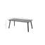 Table de patio rustique peu encombrante, structure en fer durable, gris pour les loisirs de jardin