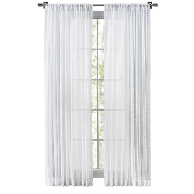 Erial Modern Geometric Lace Semi-Sheer Rod Pocket Elegant Curtain Panel