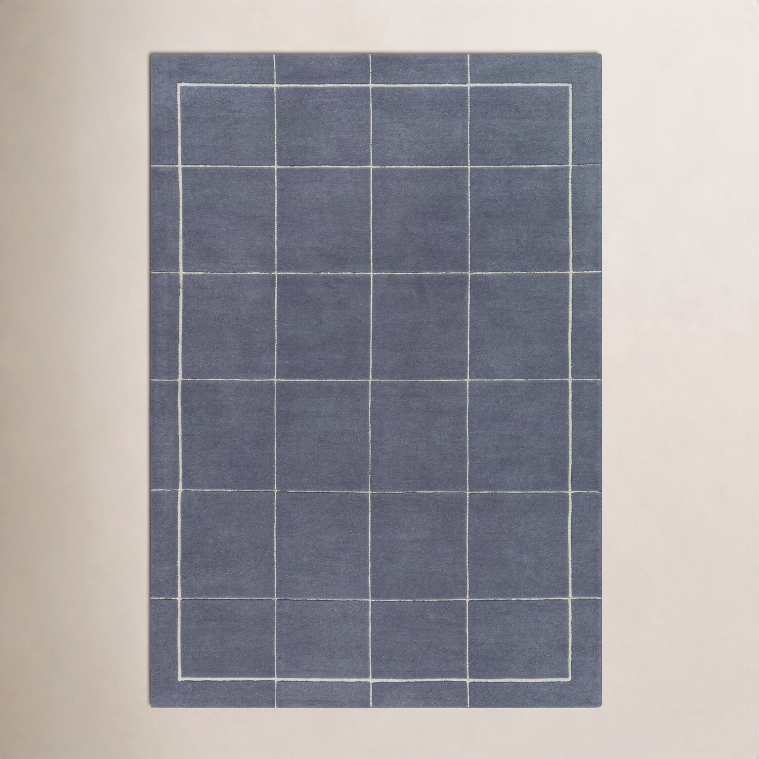 Mallory Hand-Tufted Blue Geometric Rug, Runner 3' x 10'