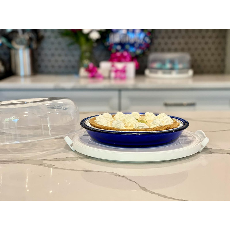 Pie, Cheesecake Carrier for up to 10 in x 4 1/2 in cake, White