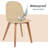 Bozhan Dining Chairs - Armless Side Chairs with Natural Wooden Legs - Set of 2 Modern Kitchen & Dining Room Chairs, Beige-1229535000