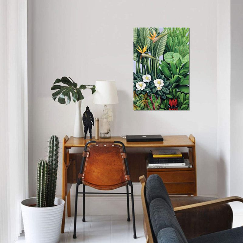 « feuillage ii » par catherine d’art, impression sur toile tendue, H 40 po x l 26 po x P 1,5 po, Toile tendue, Pas de tapis