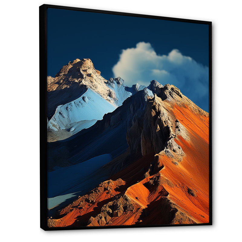 «Volcano Volcanic Reverie I», reproduction sur toile, Cadre flottant noir, H 20 po x l 12 po x P 1 po