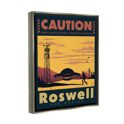 " Caution Roswell New Mexico UFO " by Ziwei Li