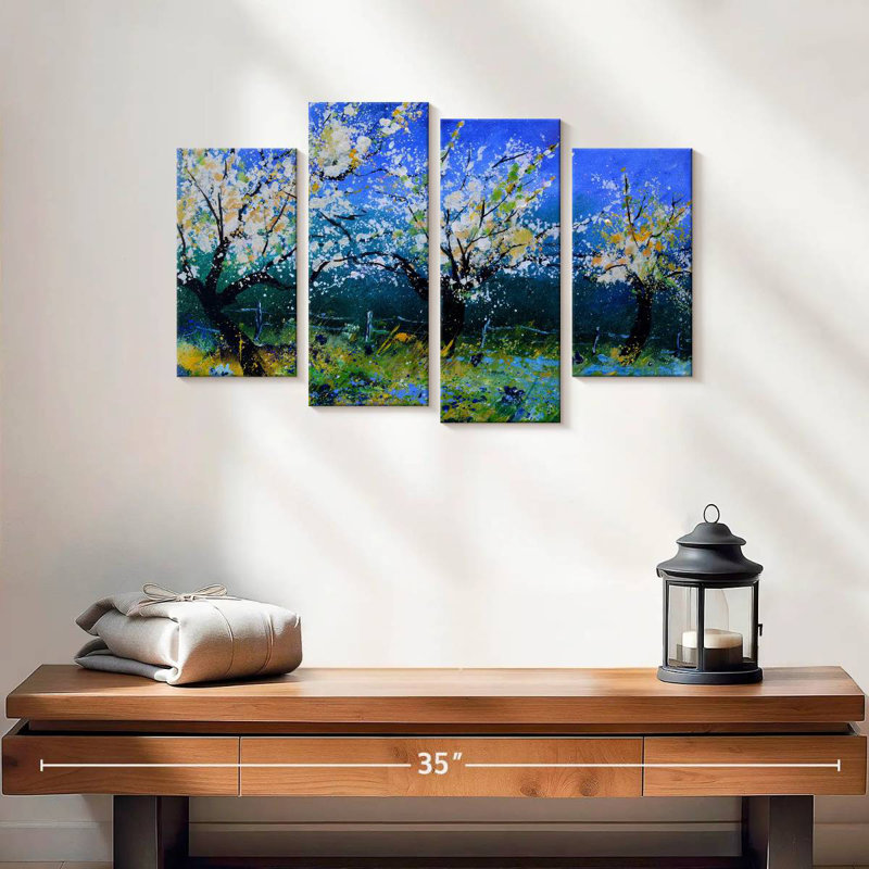 Apple Trees In Spring, 14" H x 24" W
