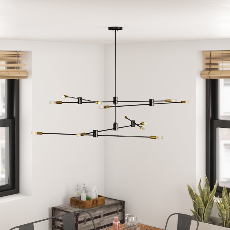 Jordy 12-Light Chandelier, Bronze