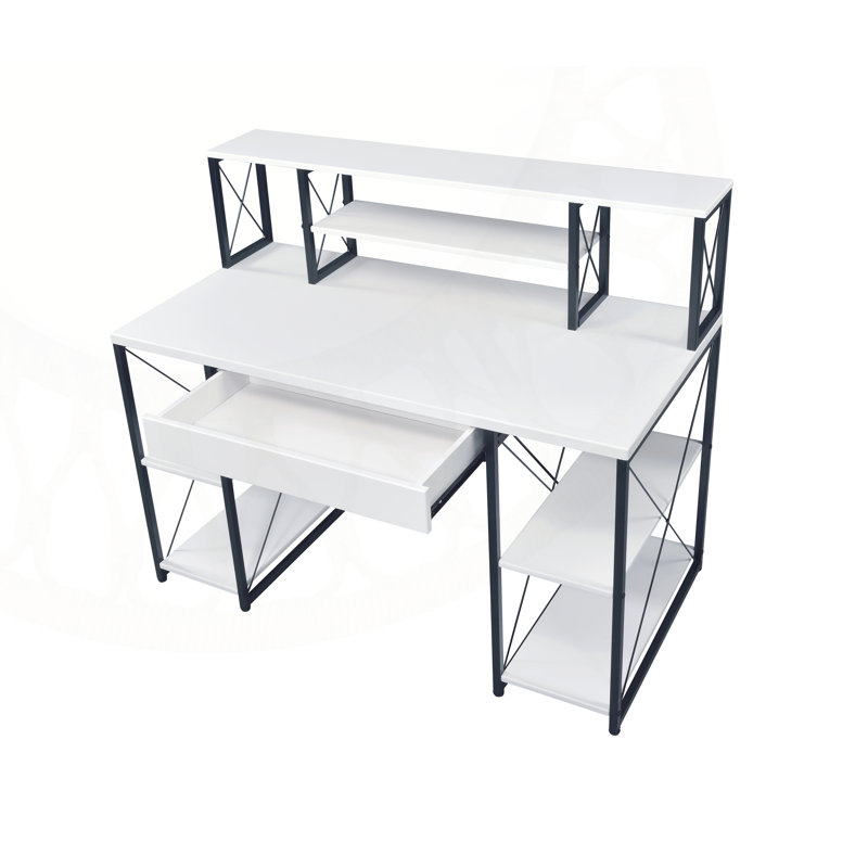 All-Purpose White Finish Writing Mata with Spacious Work Surface and Modern Design, Perfect for Home and Office Use., White
