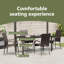 Garden Dining Set 5 Pcs PE Rattan-1226551891