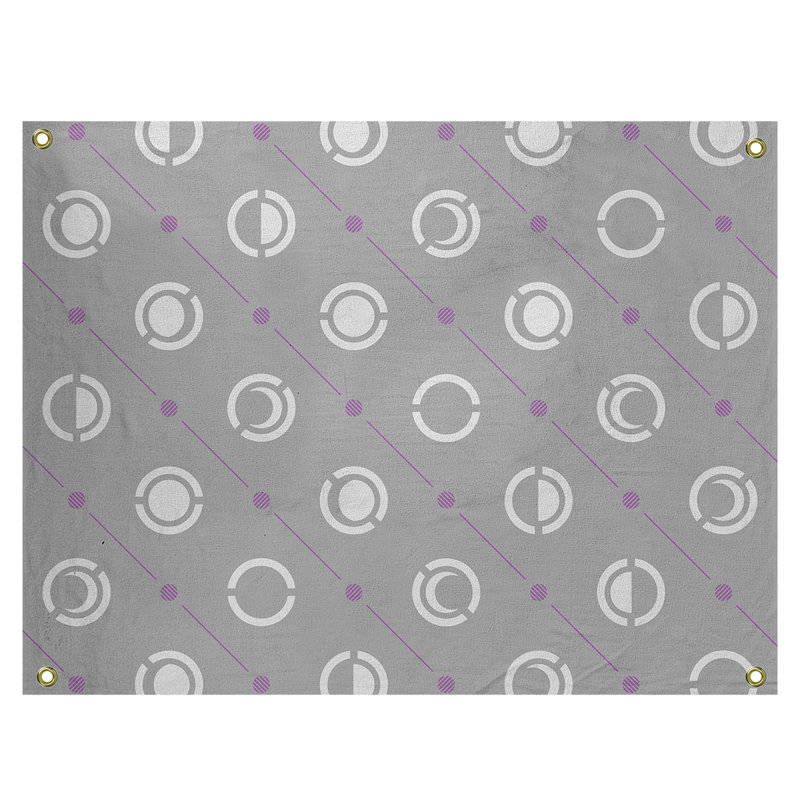 Tapisserie, H 59 po x l 80 po, Gris / blanc / violet