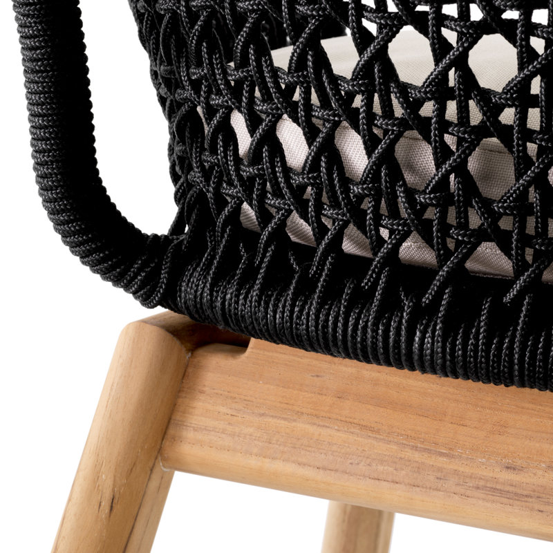 Trinity Outdoor Dining Armchair, Black