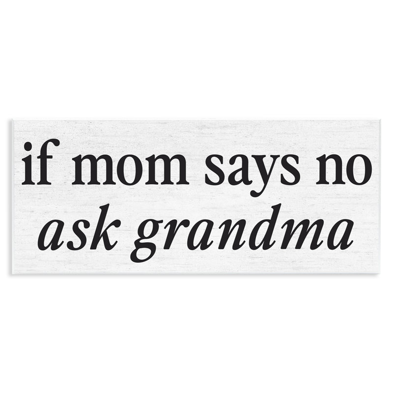 Plaque murale «Ask Grandma Family», par Lettred and Lined