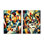 «Cubic Morning Coffee with Friends» - ensemble de 2 impressions murales en métal café