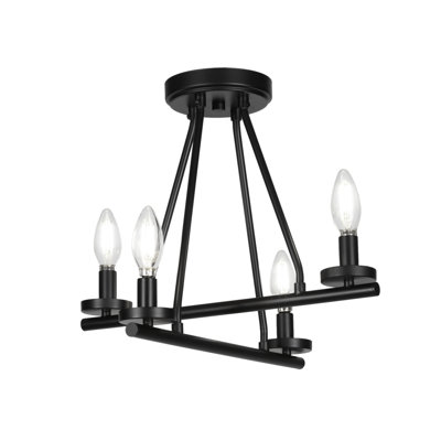 Plafonnier semi-encastré 4 lumières Trinity