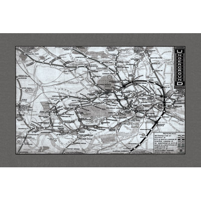 London Map 2 - Wrapped Canvas Print
