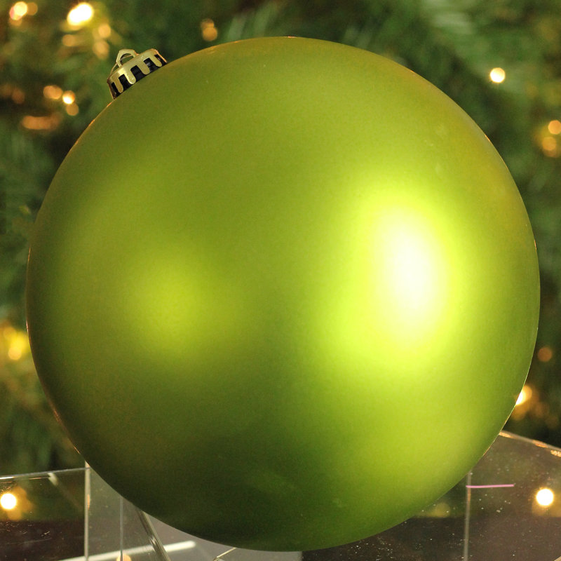 Ornement boule de Noël vert mat incassable 12 po (300 mm)
