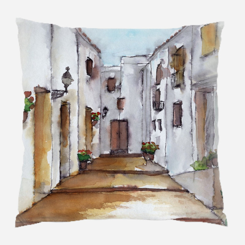Coussin alley Bevin, Microsuède, Intérieur