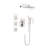 Shower System With Shower Head, Hand Shower, Slide Bar, Bodysprays, Shower Arm, Hose, Valve Trim, And Lever Handles-126529233