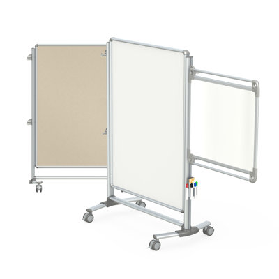 Nexus Jr. Partition, Mobile 2-Sided Porcelain Magnetic Bulletin Board