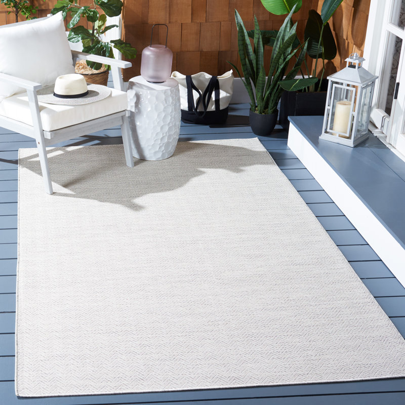 Tapis intérieur / extérieur ivoire / multicolore Hypatos 233, Rectangle 9 pi x 12 pi