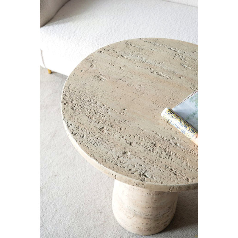 Table d'appoint ronde avec base piédestal