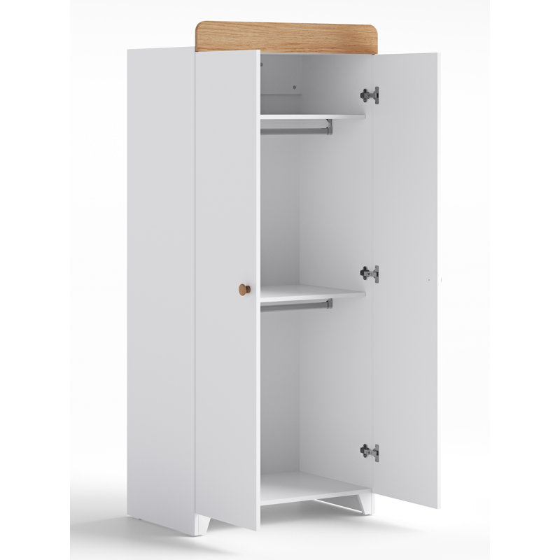 Classic Wardrobe, White/Oak